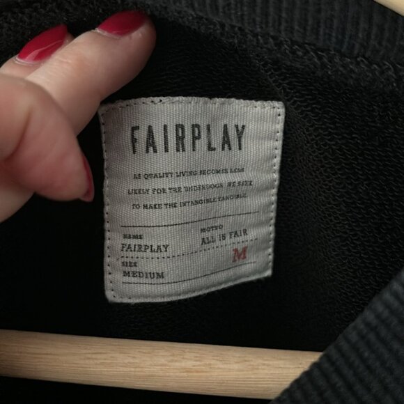 Fairplay Men’s Black High Neck Long Sleeve Graphic Shirt Sweater - Picture 6 of 6